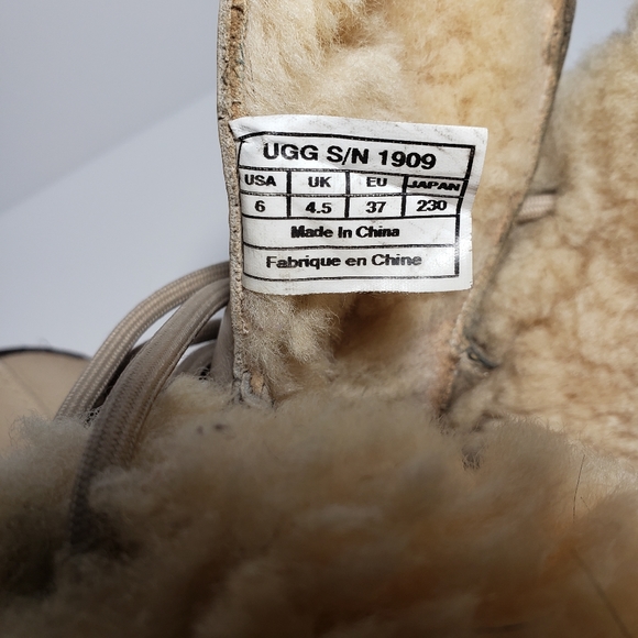 UGG Australia Adirondack Boot II Sand 1909 Women's Size US 6 Wool Lined - Picture 9 of 10